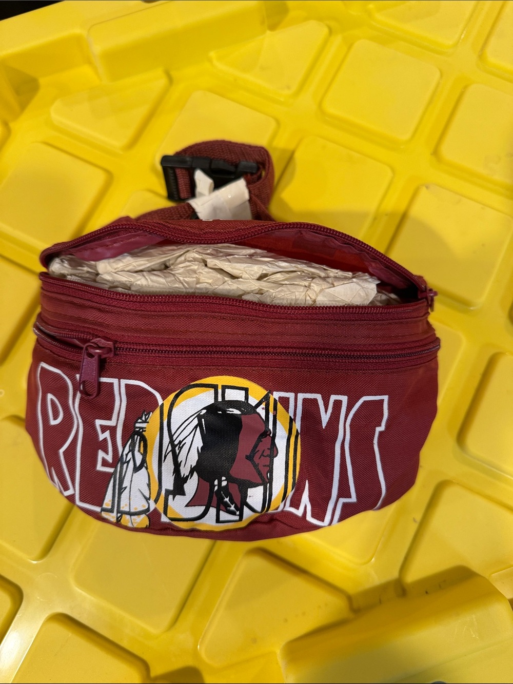 Maroon Redskins Logo Waist Bag - VINTAGE!